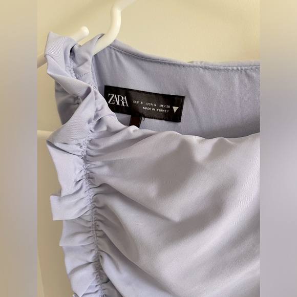 ZARA Ruffled Midi Dress Size Small - Picture 5 of 6